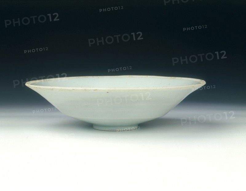 Qingbai dish with moulded lotus design, Song dynasty, China, 12th century. Artist: Unknown
