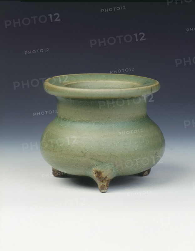 Green Jun globular tripod censer, Southern Song dynasty, China, 1127-1279. Artist: Unknown