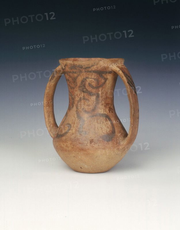 Double handled beaker, late neolithic, Tang Wang culture, China, c2000-1500 BC. Artist: Unknown