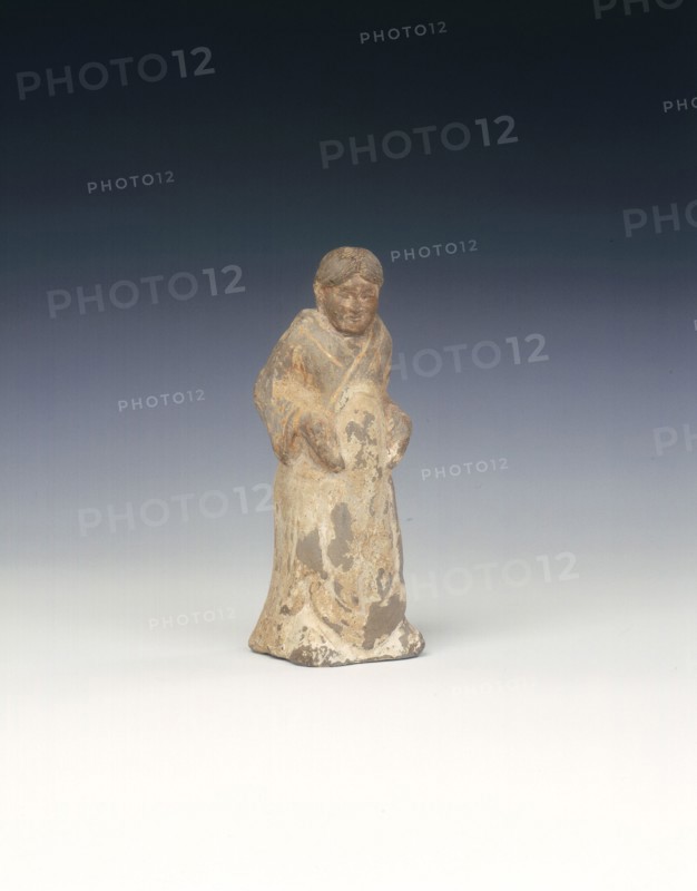 Black pottery figure of a lady, Six Dynasties period, probably Northern Wei, China, 5th century. Artist: Unknown