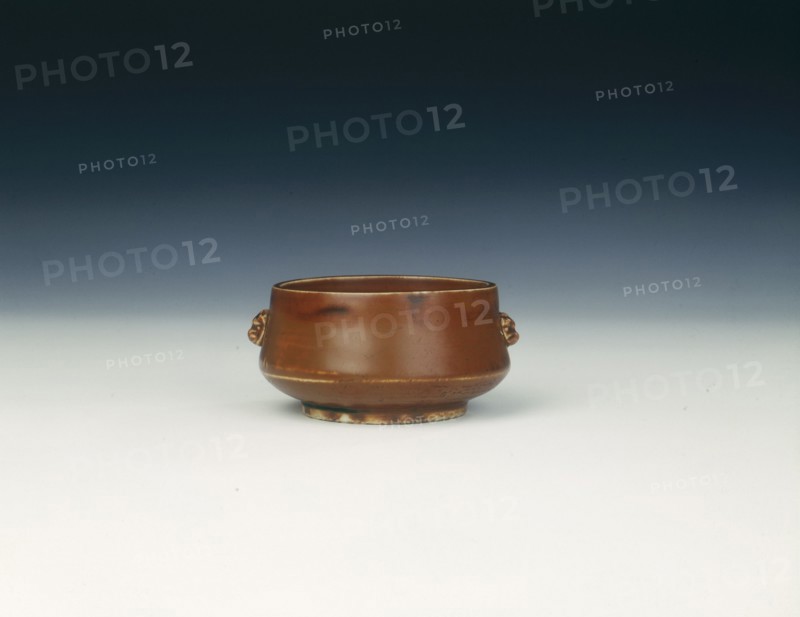 Dehua incense burner with rust-red glaze, late Ming dynasty, China, early 17th century. Artist: Unknown
