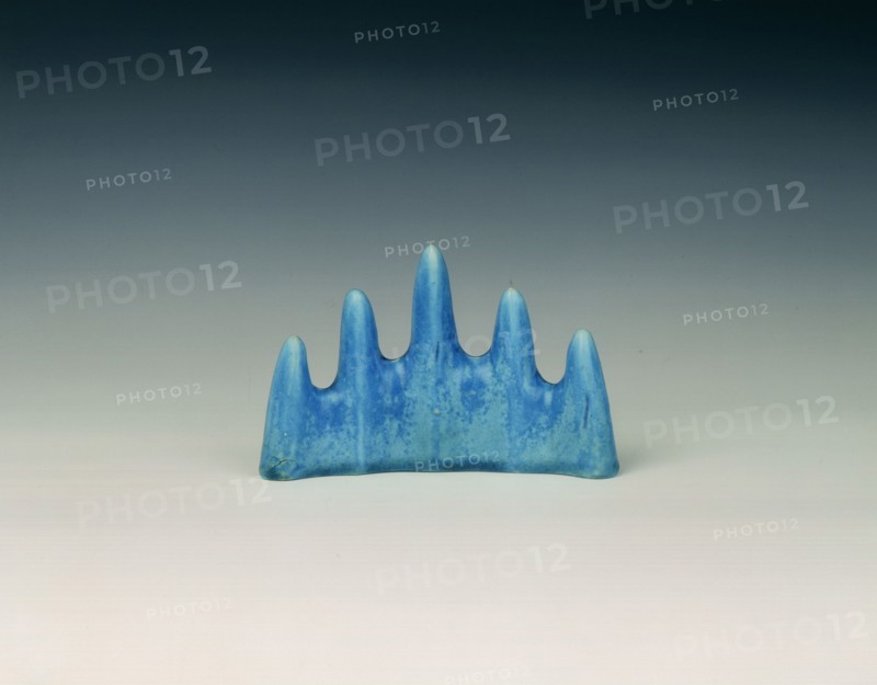 Turquoise glazed brushrest, Qing dynasty, Kangxi period, China, 1662-1722. Artist: Unknown