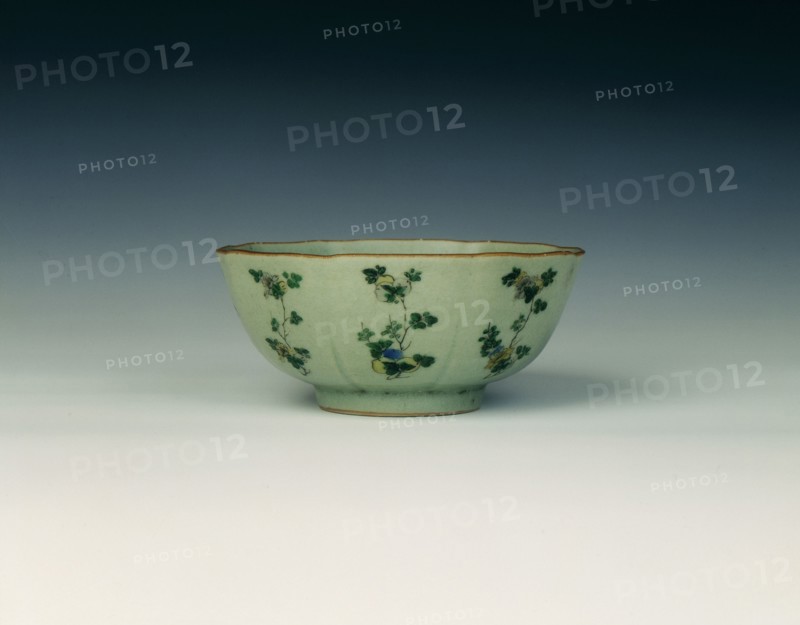 Bowl with famille verte floral sprays, Qing dynasty, China, c1700. Artist: Unknown