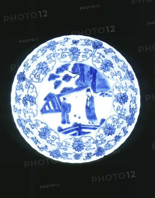Blue and white plate, Qing dynasty, Kangxi middle period, China, 1683-1700. Artist: Unknown