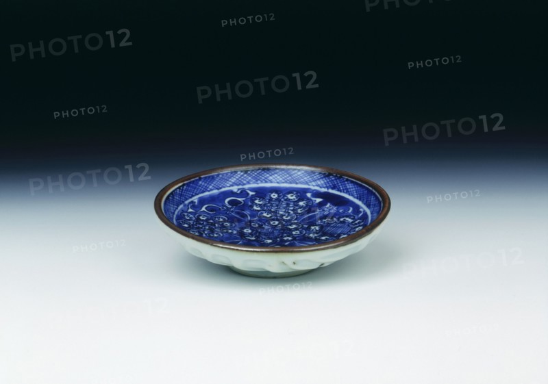 Blue and white Shonsui-style saucer, Japan, 19th century. Artist: Unknown