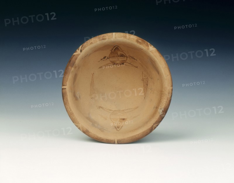 Painted pottery bowl, Neolithic period, China, 6th-3rd millenium BC. Artist: Unknown