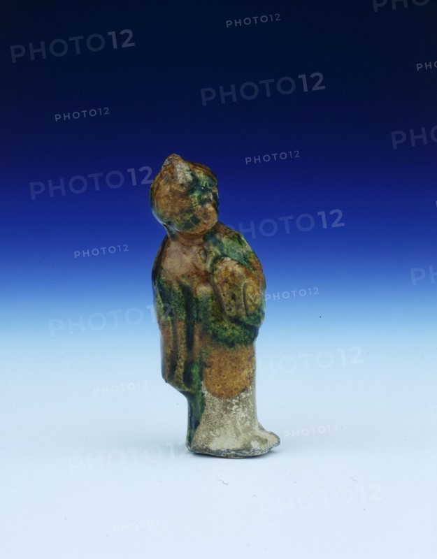 Yaozhou miniature sancai fat lady, High Tang, China, 684-756 AD. Artist: Unknown