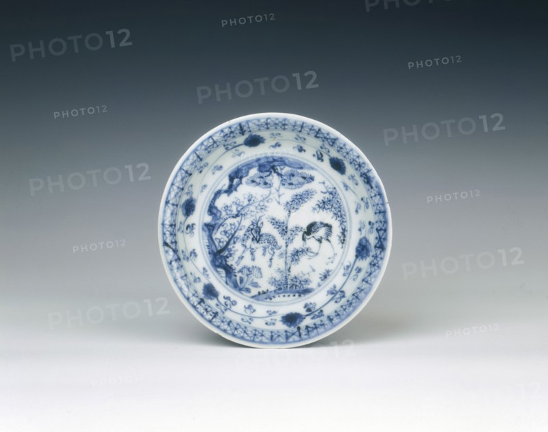 Blue and white dish, Ming dynasty, China, c1500. Artist: Unknown