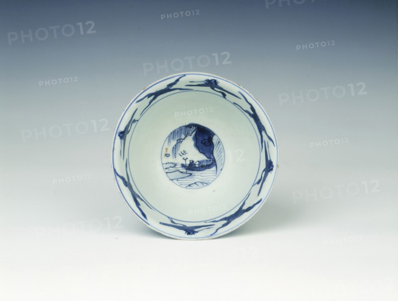 Blue and white bowl with seascape, Ming dynasty, China, 1560-1580. Artist: Unknown