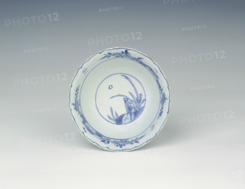 Kraak blue and white bowl with birds and flowers, Ming dynasty, China, 1560-1580. Artist: Unknown
