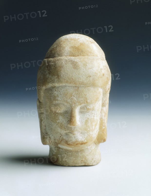 Marble head of a Buddhist figure, Eastern Wei-Northern Qi dynasty, China, mid-6th century. Artist: Unknown