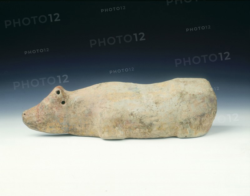 Pottery buffalo, Eastern Han dynasty, China, 9 AD-220 AD. Artist: Unknown