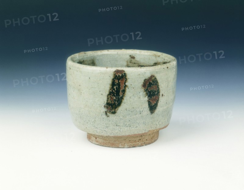 Grey glazed cup with brown splashes, Yuan dynasty, China, 1279-1368. Artist: Unknown