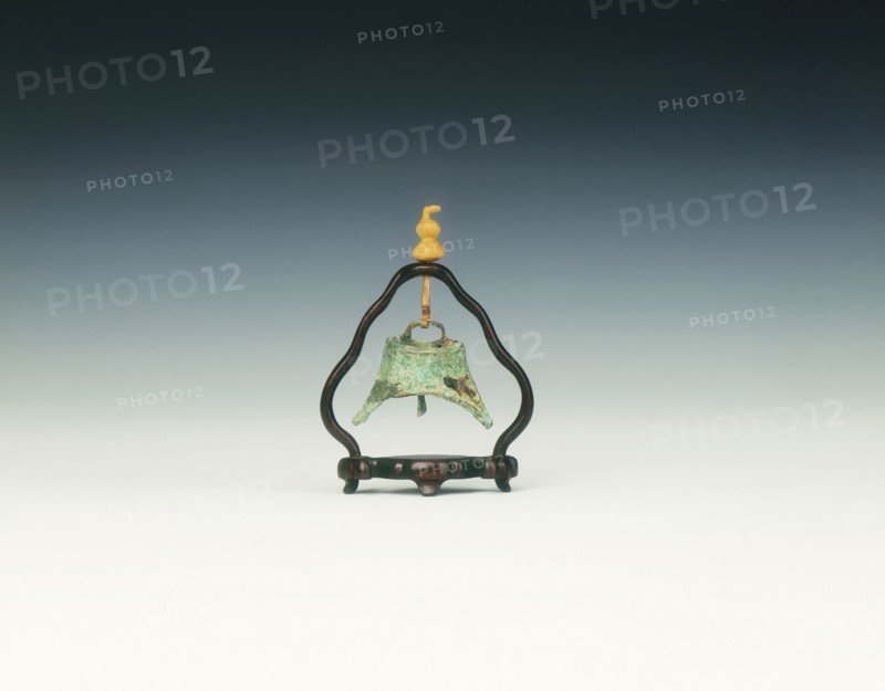 Miniature bronze bell with clapper, Xia dynasty (?), China, c2100 BC. Artist: Unknown