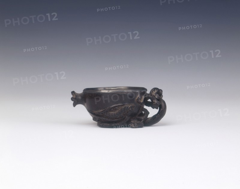 Zitan cup with the Five Poisons, Qing dynasty, China, 17th-18th century. Artist: Unknown