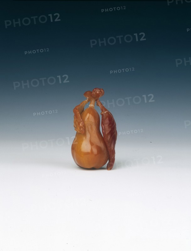 Amber pear, Early Qing dynasty, probably Kangxi period, China, 1662-1722. Artist: Unknown
