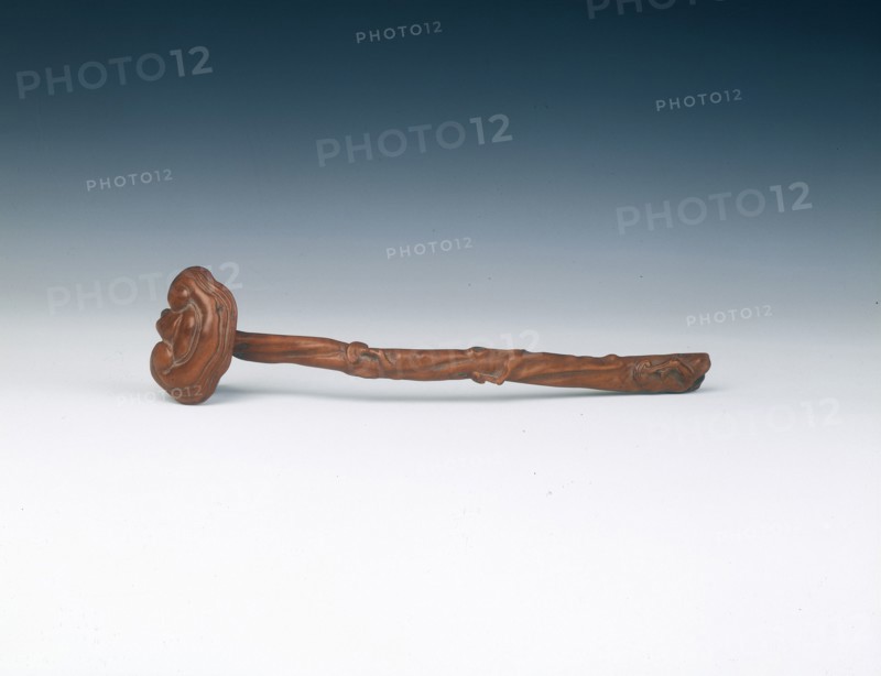 Boxwood ruyi sceptre, Late Ming/early Qing dynasty, China, 17th century (?). Artist: Unknown