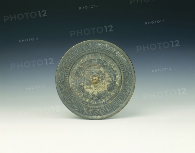 Bronze mirror, Late Western Han dynasty/Wang Meng interregnum, China, 206 BC-25 AD. Artist: Unknown