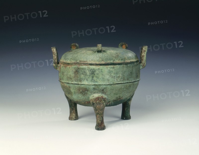 Bronze covered ding, late Spring and Autumn period, China, 5th century BC. Artist: Unknown