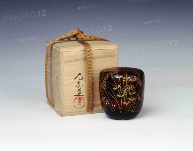 Lacquer natsume with original box signed 'Ujo Gota', 1970-1979. Artist: Unknown