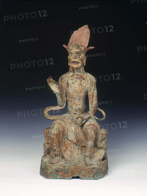Dated gilt bronze door guardian figure, Wanli period, Ming dynasty, 1614. Artist: Unknown