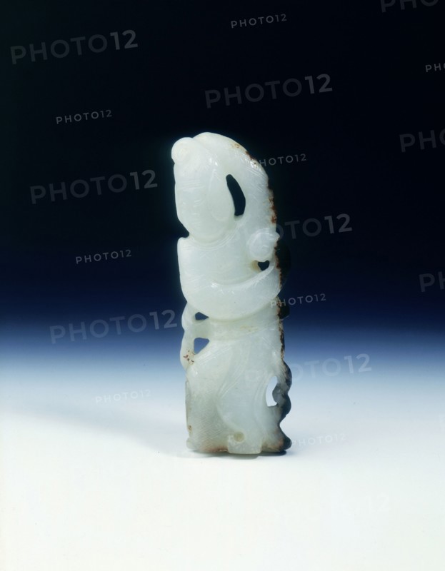 White jade dancing lady, probably Tang or Liao dynasty, China, 8th-11th century. Artist: Unknown