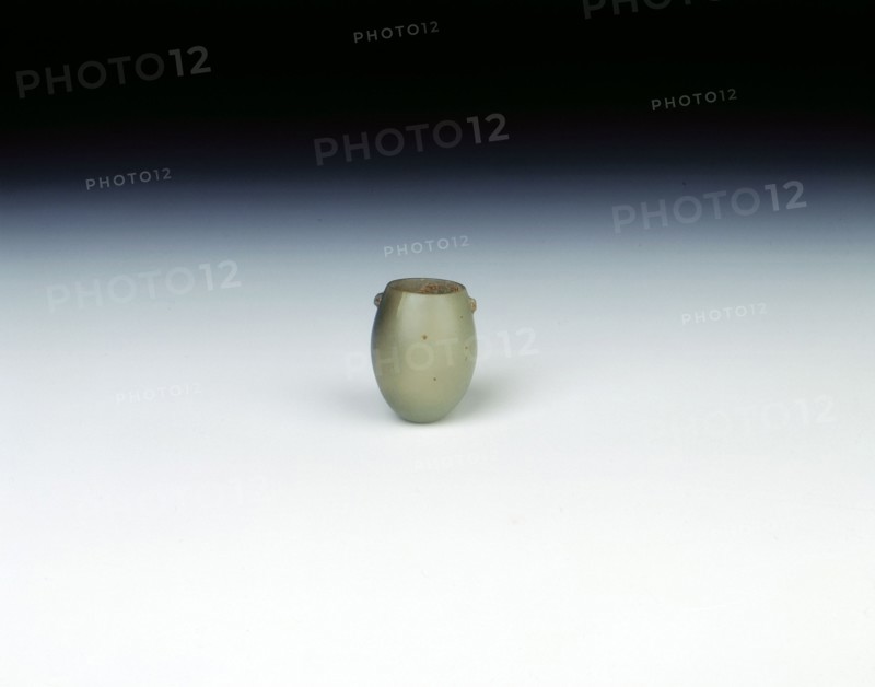 Jade birdcage water container, Neolithic period, China. Artist: Unknown