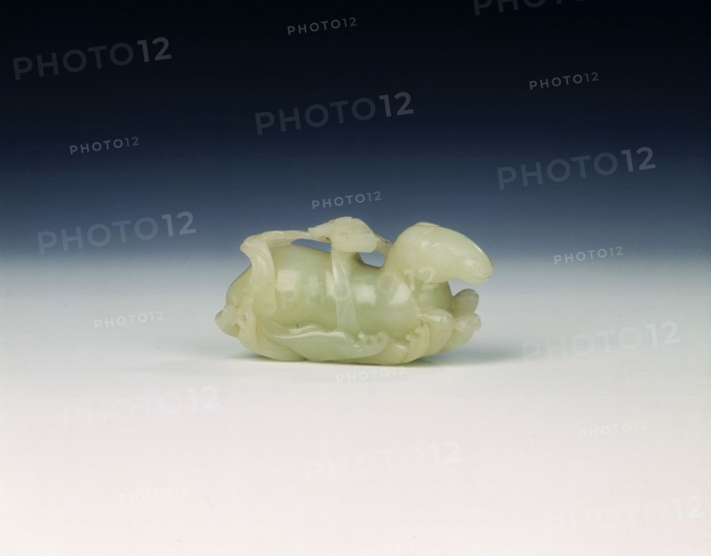 Jade horse with books on a bed of waves, early Qing dynasty, China, 1645-1735. Artist: Unknown