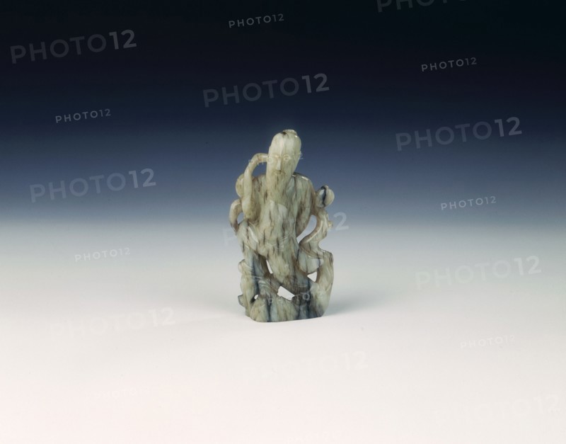 Jade immortal by a peach tree, late Ming dynasty, China, 1550-1644. Artist: Unknown