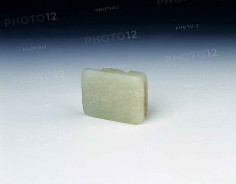 Jade belt buckle fitting, late Ming dynasty, China, 1550-1644. Artist: Unknown
