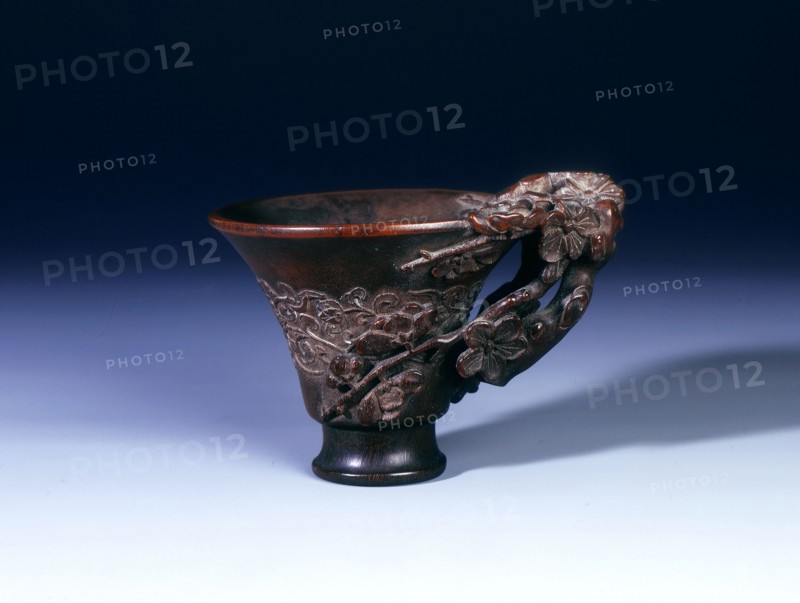 Footed rhino horn cup, Qing dynasty, China, 18th century. Artist: Unknown