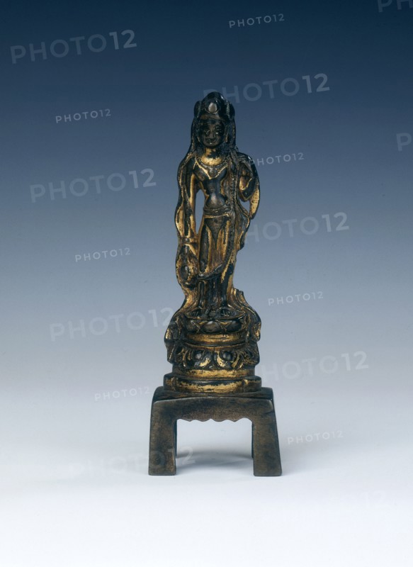 Gilt-bronze standing Avalokitesvara, Tang dynasty, China, 7th-8th century. Artist: Unknown