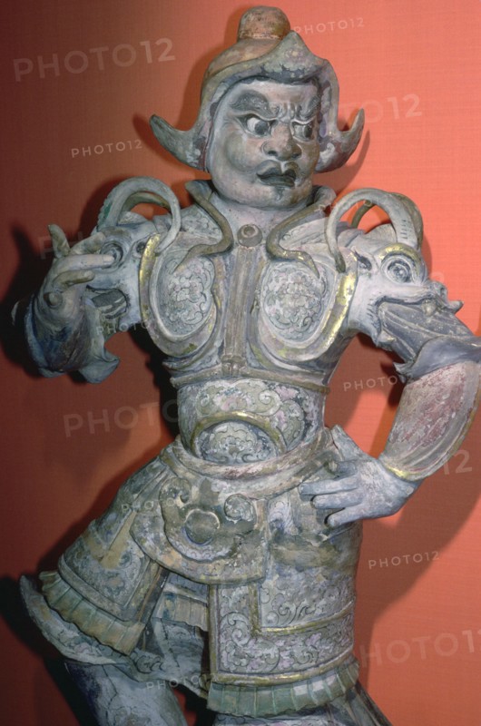 A tomb guardian or lokopala, protector of the dead, Tang dynasty, China, 618-906. Artist: Unknown