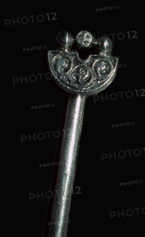 Pictish Silver Handpin from the Norrie's Law Hoard.