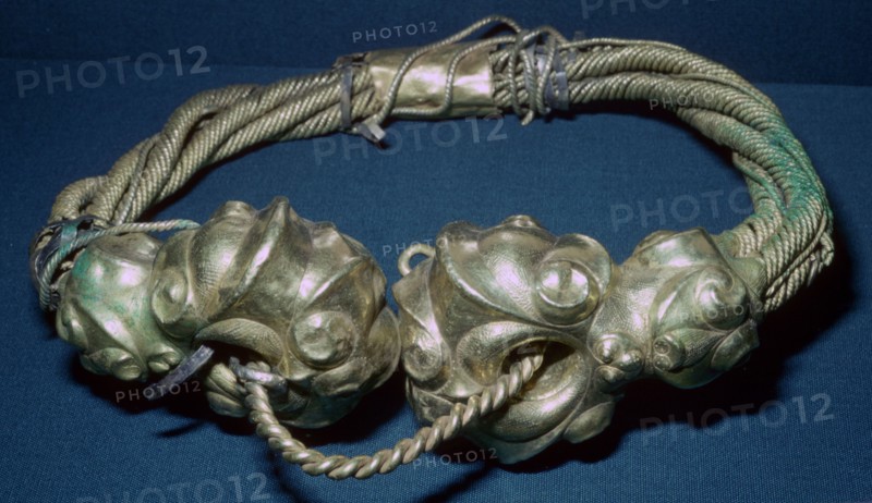 Gold torc from the Snettisham hoard L, Iron Age, c75 BC. Artist: Unknown