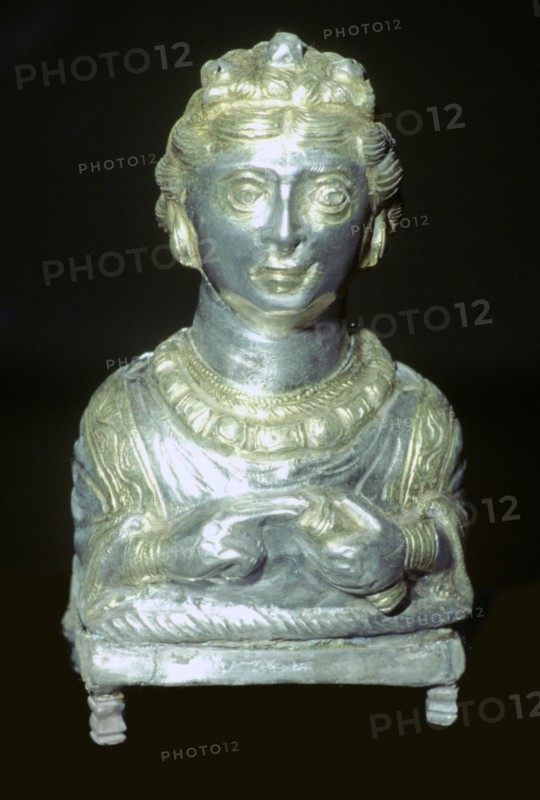 'Empress' pepper pot from the Hoxne hoard, Roman Britain, buried in the 5th century. Artist: Unknown