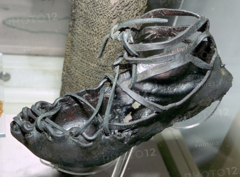 Roman leather sandal, which the Romans introduced to Britain. Artist: Unknown