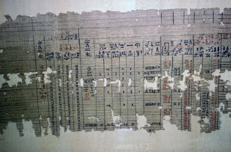 Egyptian monthly accounts from the archive of a temple. Artist: Unknown