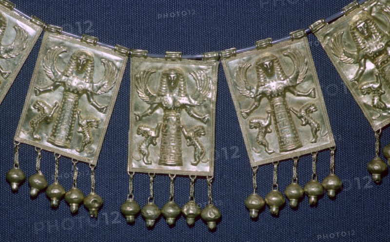 Greek gold pectoral plaques with Artemis, 7th century BC. Artist: Unknown