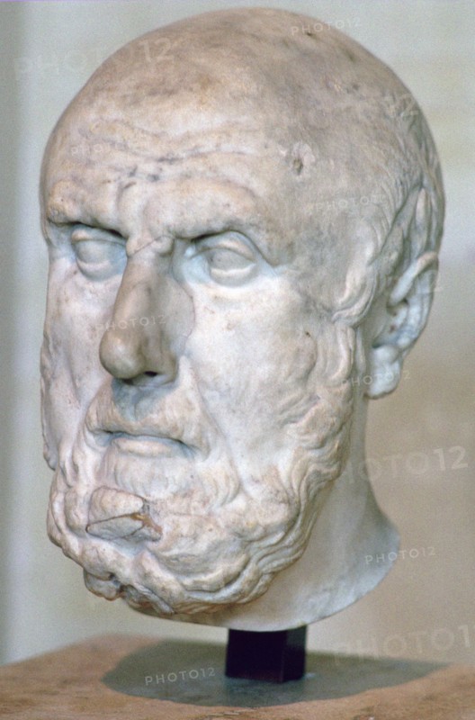 Bust of the Greek philosopher Chrysippus. Artist: Unknown