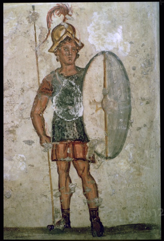 Hellenistic wall-painting of a soldier, 3rd century BC. Artist: Unknown