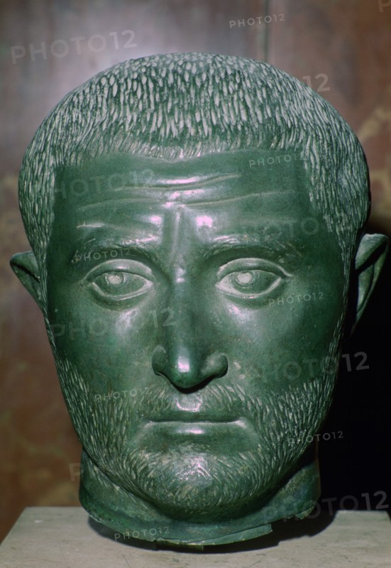 Bust of Trebonianus Gallus, 3rd century. Artist: Unknown