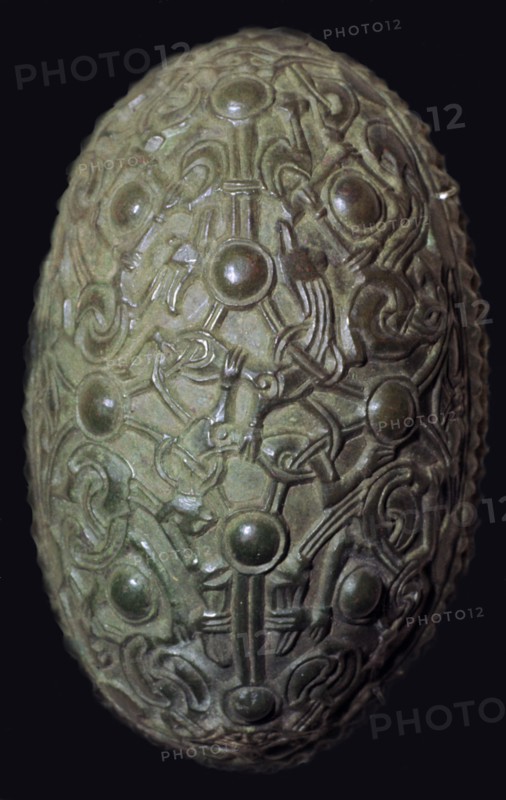 Viking bronze and tortoise-shell brooch, c.8th-11th century. Artist: Unknown