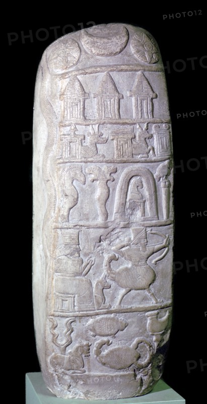 Babylonian boundary-stone (kudurru) of the time of King Nebuchadnezzar I of Babylon, c1125-1104 BC. Artist: Unknown