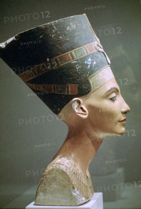 Head of Queen Nefertiti of Egypt. Artist: Unknown