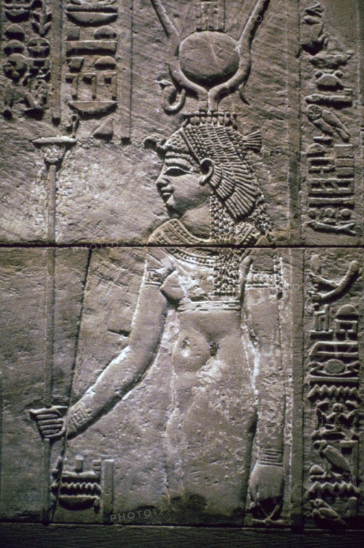 Egyptian relief of the goddess Isis. Artist: Unknown