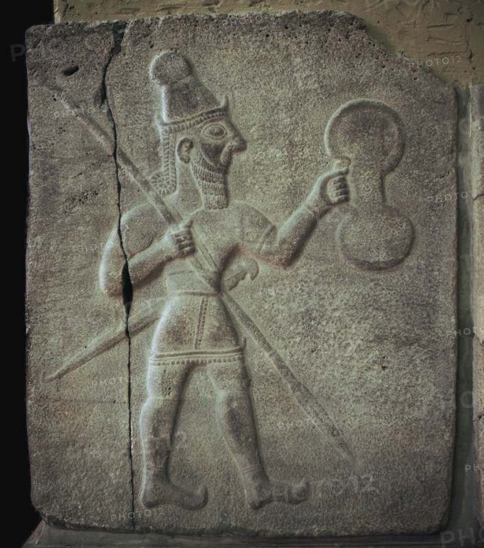Relief of a Hittite warrior or war-god. Artist: Unknown