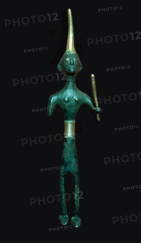 Bronze and gold Canaanite deity. Artist: Unknown