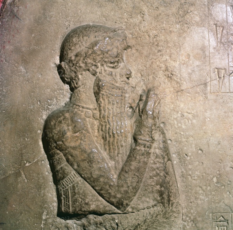Tablet showing King Hammurapi at worship, First Dynasty of Babylon, about 1760-1750 BC. Artist: Unknown