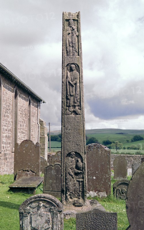 Bewcastle Anglo-Saxon Cross, 7th century. Artist: Unknown